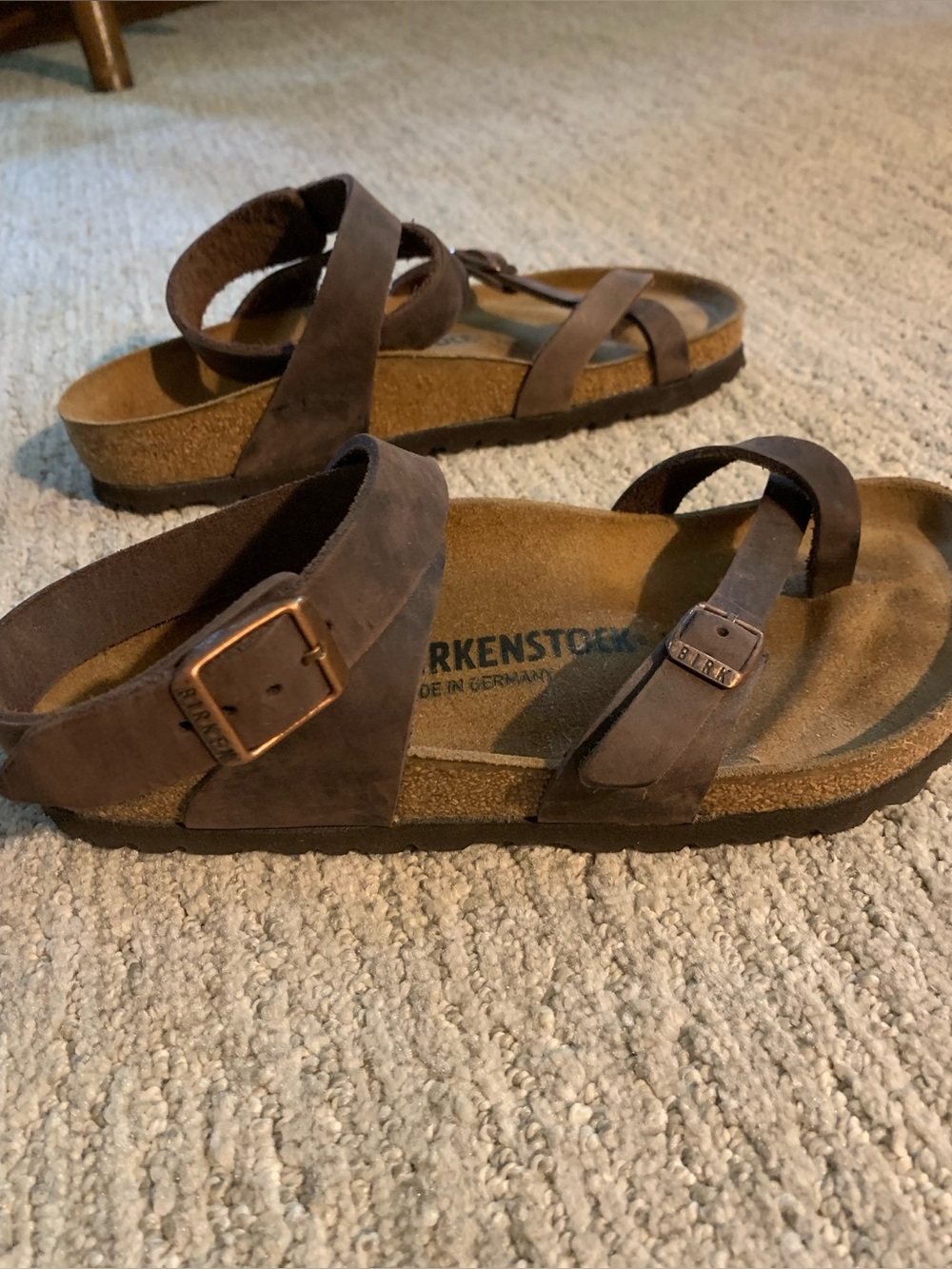 Birkenstock Brown Suede Strappy Sandals